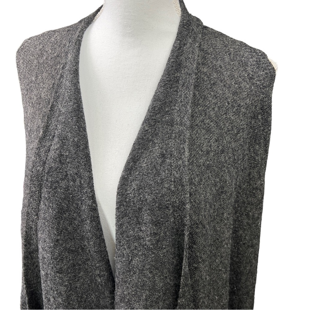 Banana Republic Sleeveless Cardigan Waterfall Drape Wool Alpaca Blend Size XS - Picture 5 of 11